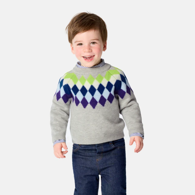 Baby boy jacquard jumper