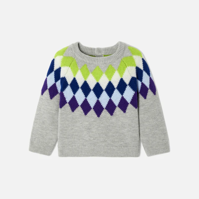 Baby boy jacquard jumper