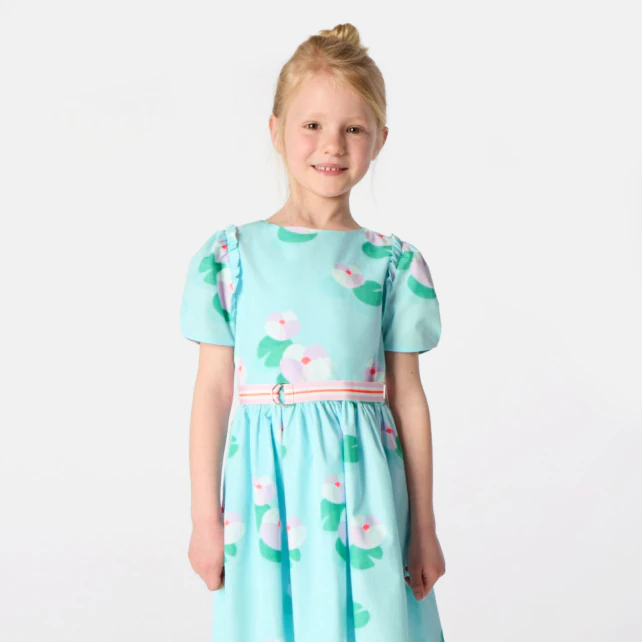 Girl dress with balloon sleeves