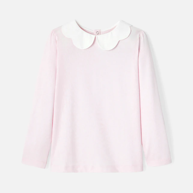 Girl scalloped collar t-shirt