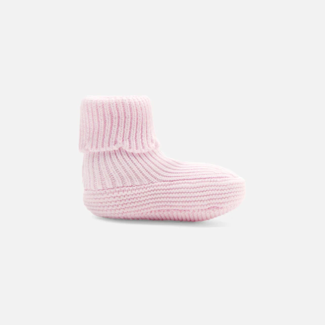 Baby girl knitted booties