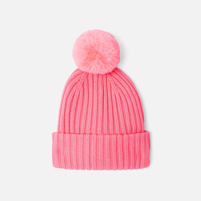 Girl ribbed knit hat