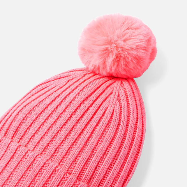 Girl ribbed knit hat