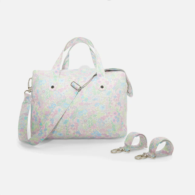 Liberty fabric diaper bag