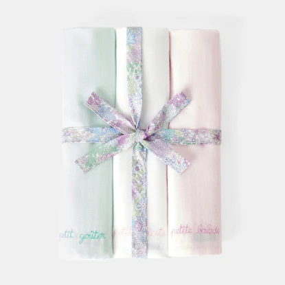 Set of 3 cotton swaddling cloths